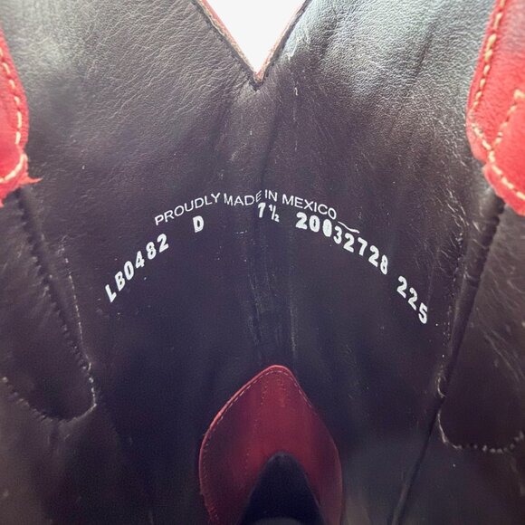 Lane SENITA FALLS Womens Cowboy Boots 7.5 Red Fringe Western Cowgirl Mid Calf - Picture 9 of 11